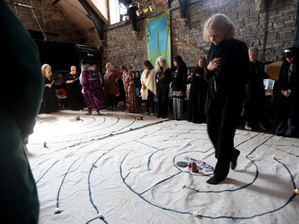Creating and Walking the Labyrinths at the Avalon Cauldron Gathering