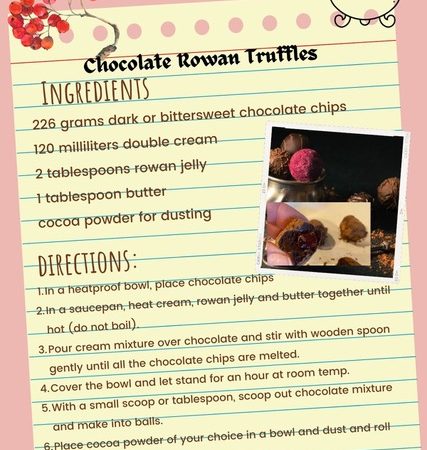 Chocolate Rowan Truffles Recipe