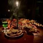 Anna's Soul Cakes as part of a decadent spread, with a skull and other incredible delights.